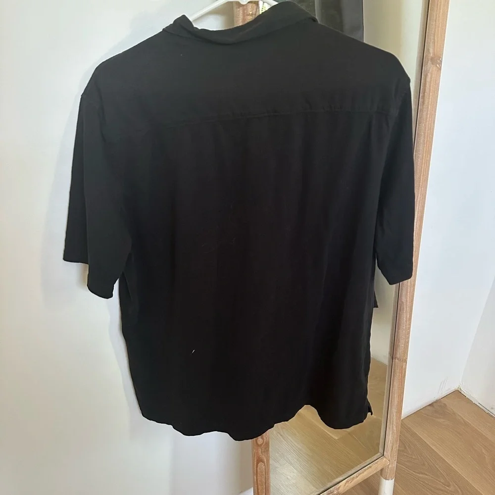 George Men's 100% cotton Black Button-Up Shirt - Picture 2 of 4